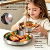 6-Piece Kids Dinnerware Set, Non-Toxic Food-Grade Stainless Steel Plates and