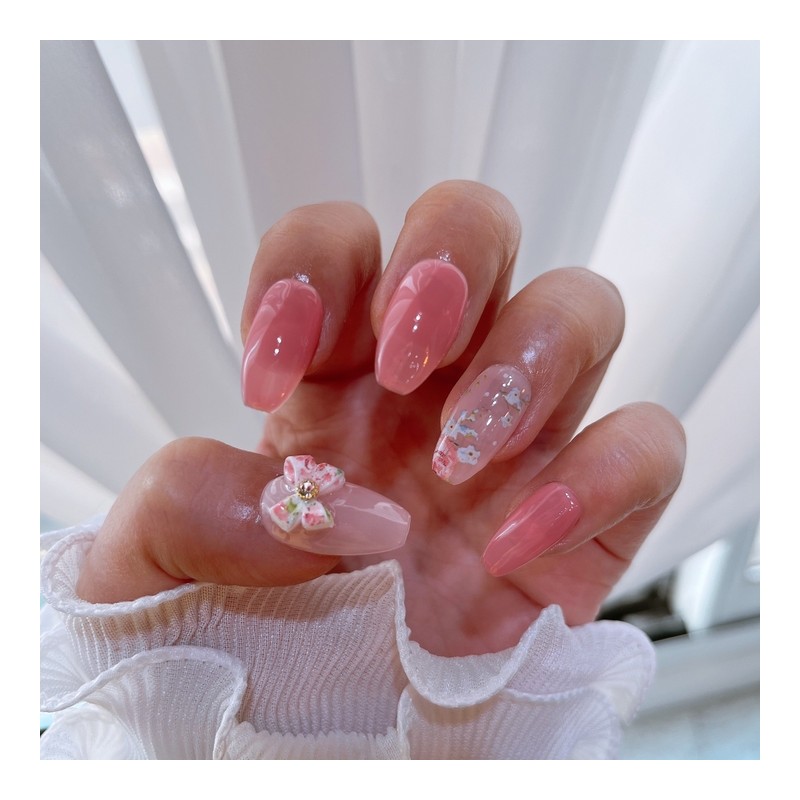 Only I seeHandmade nail tips - Short Almond / 나만봄수제네일팁