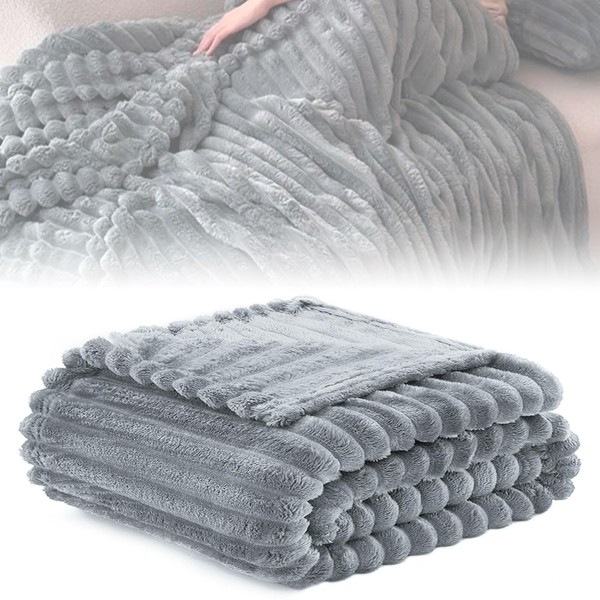 YushengTai Cuddly Blanket, Cuddly Blanket, 150 x 200 cm, Silver