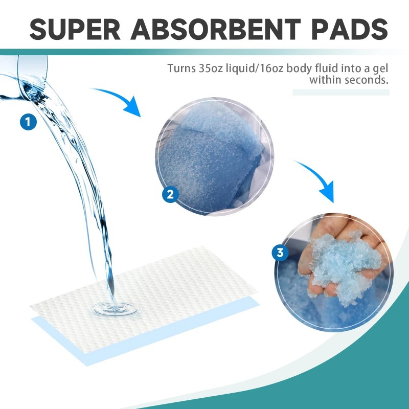 Seaside Brother Commode Liners with Absorbent Pads, 100 PCS Bedside