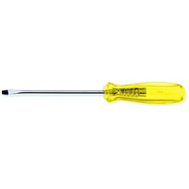 Urrea 9606 6-Inch Round Shank Amber Handle Screwdriver, 5/16-Inch