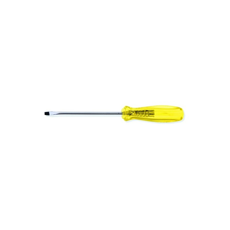 Urrea 9606 6-Inch Round Shank Amber Handle Screwdriver, 5/16-Inch