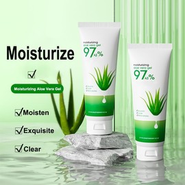 Grospe Gel De Aloe Vera Orgánico Hecho, Refrescante Tamaño De Viaje Gel De Aloe Vera Para Cara Y Cuerpo, Refrescante, Alivio Instantáneo Calmante Para La Piel Y Las Quemaduras Solare