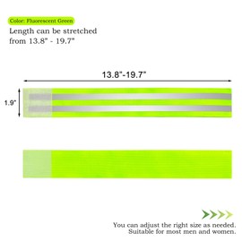 BlingKingdom 4 PCS High Visibility Reflective Armbands, Elastic Reflective Arm Band and Ankle Band, Adjustable Reflective Strap Bracelets for Running, Walking, Cycling