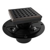 WEBANG 4 Inch Square Shower Drain Bronze Floor Drain with