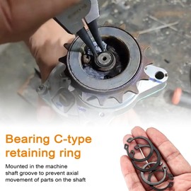 Retaining Rings | C-Clip External Retaining Ring | Snap Rings, Retaining Rings with Storage Box, Bearing C-Type Retaining Ring with 15Sizes