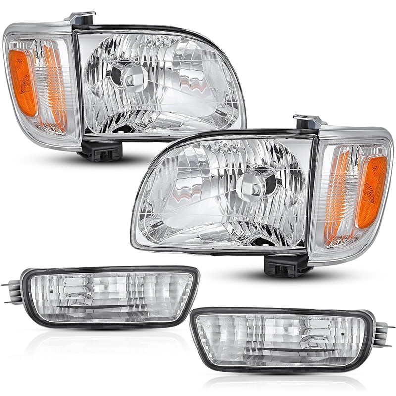 6pc-kit Headlights with Corner&Bumper turn signal Lights Assembly for 2001