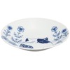 Ceramic Indigo Ronron and Mew Small Plate, Mew Size: Approx.