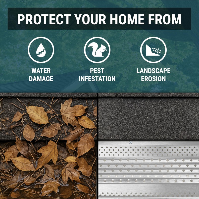 GUTTERHAWK Gutter Guard All-Aluminum Gutter Guard White Sample Pack –
