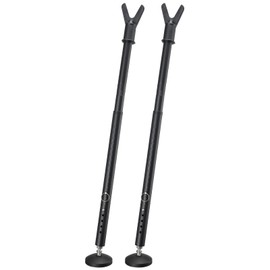 CALCHELE Sliding Door Security Bar 2 Pack, 20.5-51.8 Inch Adjustable Door Stoppers Security Sliding Glass Door Security Bar, Heavy Duty Window/Patio Door Security Bars Black