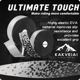 ARVORUM Bike Handlebar Tape, Bicycle Bar Tape, Cycling Grip Tape, (Set of 2) EVA Padded Bar Tape Bicycle Handlebar Tape, with 4pcs Bike Handlebar End Plugs, Soft Comfortable, Wear Resistant(White)