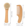 Baluue Boy Girl Hair Brush and Comb Set Natural Wool