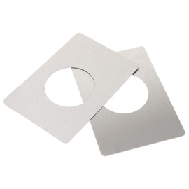 Housoutil 2pcs Stainless Steel Door Knob Repair Plate, Door Reinforcement Plate for Door Hole Cover and Latch Installation