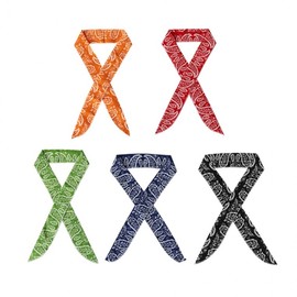 Summer Ice Cooling Multi-Sport Scarf (Choose 1 of 5 Colors, Individually Packaged) Option 05. Black 10ea