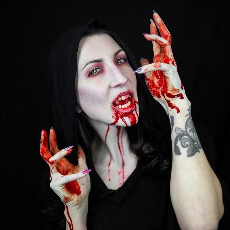 Mehron Stage Blood - Bright Arterial with Brush (30 ml)