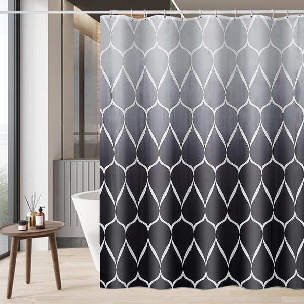 GERUIKE Shower Curtain 180 x 180 cm Waterproof Textile Shower
