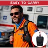 Fingertip Pulse Oximeter Case with Carabiner, Black Nylon Carrying Pouch,