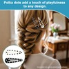 12 Pcs Polka Dot Hair Clips Black White Water-Drop for