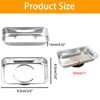 ZCLGOOD 2PCS Magnetic Parts Tray, 3.6”x2.5” Stainless Steel Rectangular Holders