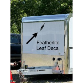 Aftermarket Featherlite Aluminum Trailer Leaf Logo Decal Black 24” Replacement Sticker