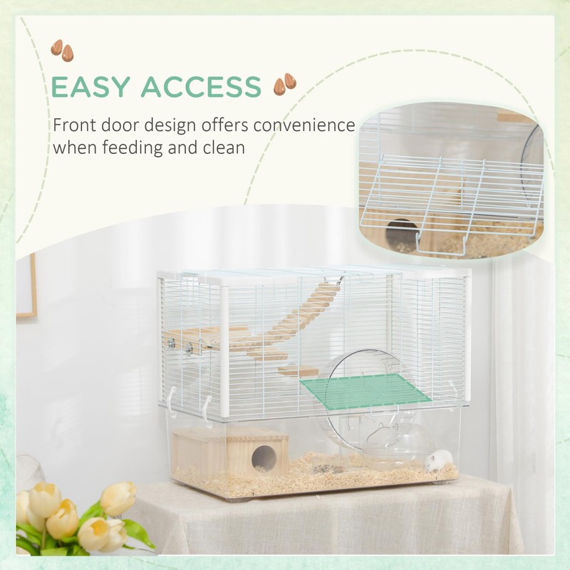 Hamster Cage, Transparent Gerbil Cage for Hamsters and Gerbils