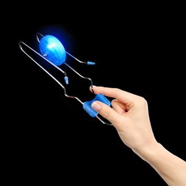The Dreidel Company Light-Up Gyro Wheel, Yo-Yo Like Rail Twister with Sensory Spinning and Lighting Effects, Stocking Stuffers for Kids 8.5" Inches (Single-Pack)