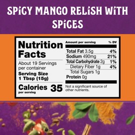 Patak’s Hot Mango Pickle - Authentic Indian Relish w/Mango Chunks, Mustard Seeds & Aromatic Spices – Perfect for Sandwiches, Salads & Cold Meats - Vegan Spicy Pickle - 10oz Jar (Pack of 1)