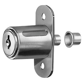 Sliding Door Lock, Nickel, Key Different