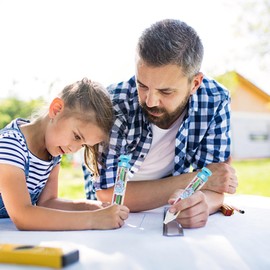 Generisch Kunst-Graffiti-Malstifte, einziehbare Buntstifte - 8-in-1 Buntstifte mit Druckstift - Tragbare Malwerkzeuge, lustige Kunstunterrichtsmaterialien für und Mädchen