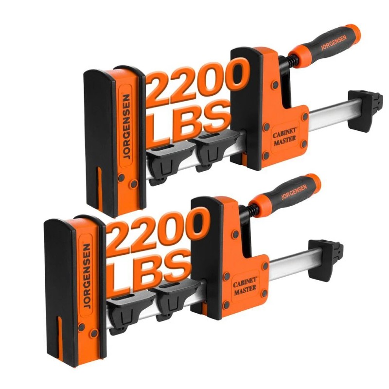 JORGENSEN 2-Pack 12" Parallel Bar Clamp Heavy-Duty Cabinet Master Clamp