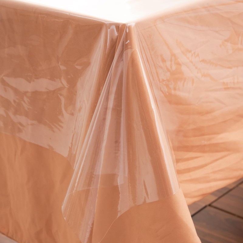 Rawgoodz - Mantel de plástico transparente, rectangular, 54 x 120