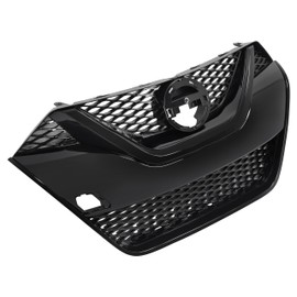 KUAFU Front Grill Compatible with 2016-2018 Nissan Maxima Upper Bumper Grille Painted Black