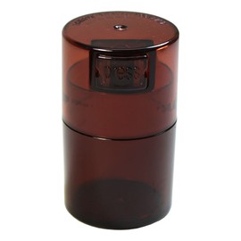 Vitavac - 5g to 20 grams Airtight Multi-Use Vacuum Seal Portable Storage Container for Dry Goods, Food, and Herbs - Coffee Tint