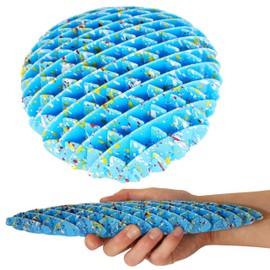 Toyland® 10cm (4") Morf Worm Fidget Toy - Sky Blue Splatter Design - Sensory Toys