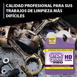 Simple Green Pro HD, Limpiador concentrado de trabajo pesado, uso profesional, 3.78 litros | Concentrado, Trabajo Pesado, Rinde hasta 14 litros, 13421