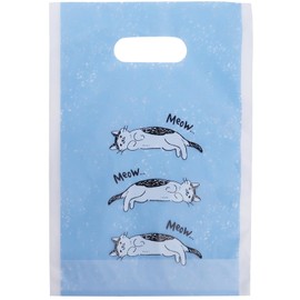 Indigo PP460 Wrapping Handbag, Plastic Bag, Small Daily Bag, Loose Cat, Light Blue, Pack of 10