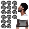 KFHENSOMR Black Wig Cap 16Pcs Black Stocking Wig Caps Stretchy