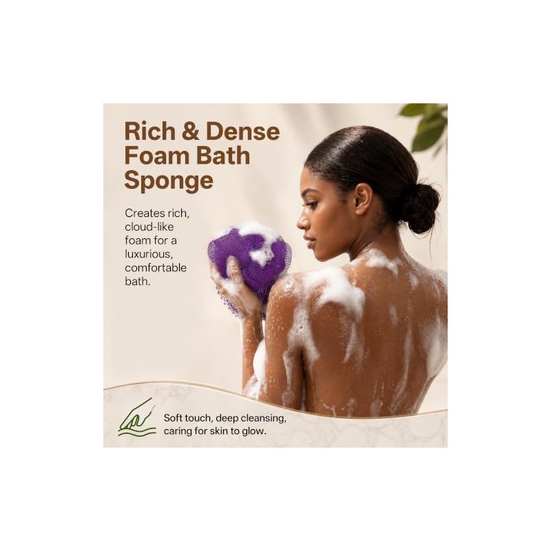 Esponja de red africana para la ducha, 2 esponjas exfoliantes