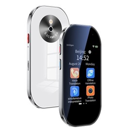 Bisofice D6 Translator Voice Translator Device, Translator with Voice Output, ChatGpt AI, 144 Languages Online, 19 Offline, WiFi/Hotspot, Photo Translation, for Travel, Learning, Business