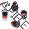 APIELE 19mm Latching Push Button Switch 3/4" 12V DC Black