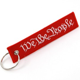 Rotary13B1 We the People - Key Chain Jet Tag 2A - Size 1 inch tall x 5 inches wide (Red)
