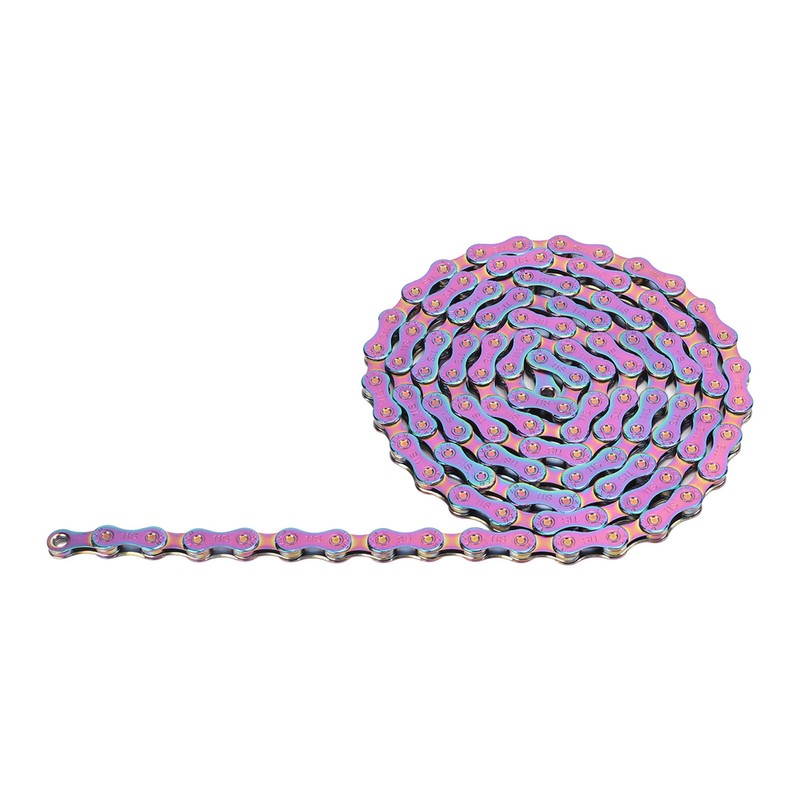 Mountain Bike Chain Fully Plated Rustproof Colorful 11 Speed Bicycle