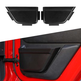 JeCar - Caja organizadora de bolsillos para puerta trasera para Jeep Wrangler JK 2011-2018 de 4 puertas, reemplazo de red de puerta, accesorios interiores, color negro