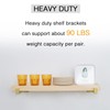 OVOV 6 Pack Gold Shelf Brackets 10 Inch Floating Shelf