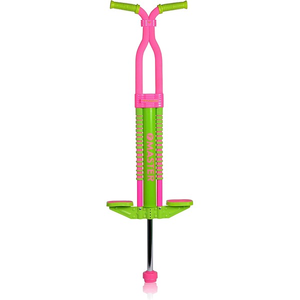 Flybar Master 2.0 Foam Pogo Stick for Kids Ages 9 and Up, 80-160 Pounds, Outdoor Kids Toys, Pogo Stick for Boys and Girls, Rubber Grip, by The Original Pogo Stick Company (Pink/Green)