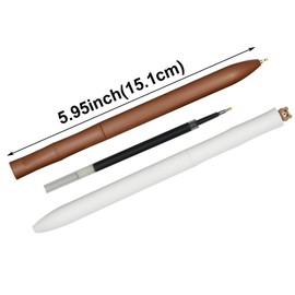 Maydahui 8PCS Cute Capybara Pens and Bear Bamboo Shape Pens 2 Styles Twistable Kawaii Animal Rollerball Pens Black Ink For School Office Supplies Party Favors