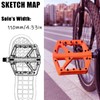 MTB Pedals, Large Platform with 18 Grippy Pins, Cr-Mo Spindle,