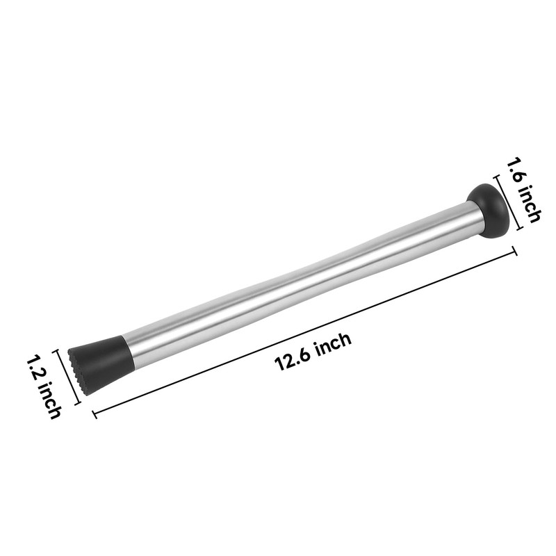 Lexenic Dual-End Heads Cocktail Muddler – Stainless Steel 32cm/12.6 Inch