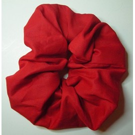 Red Cotton Scrunchy-Large - Made in the USA