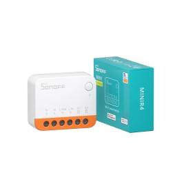Sonoff Minir4 WiFi Smart Switch 10A 240V AC Smart Home System Alexa/Google Home Support Super Tiny Size Wireless Remote ControlColor: White